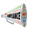 Compliance Bullhorn Megaphone Legal Process Guidelines Rules Law