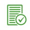 Compliance inspection approved vector icon