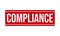 Compliance Rubber Stamp. Compliance Grunge Stamp Seal Vector Illustration