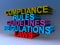 Compliance rules guidelines regulations lows on blue