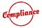 compliance sign. compliance round vintage stamp.