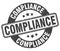 compliance stamp. compliance label. round grunge sign