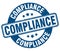 compliance stamp. compliance label. round grunge sign