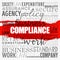 Compliance word cloud collage, business concept background