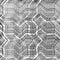 Complicated greyscale geometric pattern, geometric texture of asymmetric, dense lines with camber, weave effect. Crossed,