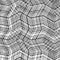 Complicated greyscale geometric pattern, geometric texture of asymmetric, dense lines with camber, weave effect. Crossed,