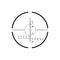 Complicated military crosshair, gun sight icon on white