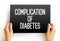 Complication of Diabetes text concept on card for presentations and reports