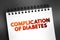 Complication of Diabetes text on notepad, concept for presentations and reports