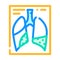 complications or pneumonia color icon vector illustration