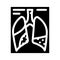 complications or pneumonia glyph icon vector illustration