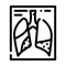 complications or pneumonia line icon vector illustration