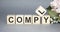 COMPLY word written on building blocks