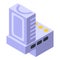 Component capacitor icon, isometric style