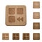 Component fast backward wooden buttons