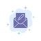 Compose, Edit, Email, Envelope, Mail Blue Icon on Abstract Cloud Background