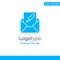 Compose, Edit, Email, Envelope, Mail Blue Solid Logo Template. Place for Tagline