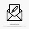 Compose, Edit, Email, Envelope, Mail Line Icon Vector
