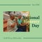 Composite of april 30th, national honesty day text and biracial couple with coffee talking on steps