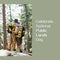 Composite of celebrate national public lands day text over caucasian couple in forest