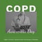Composite of copd awareness day text and midsection of caucasian female doctor using tablet