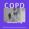 Composite of copd awareness day text and portrait of caucasian female doctor holding stethoscope