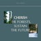 Composite of this friday, cherish the forests, sustain the future text and trees growing in woods