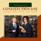 Composite of honouring constitution day text over diverse lawyers and businesspeople