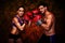 Composite image of boxing couple