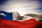 Composite image of chile flag waving