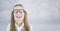 Composite image of female geeky hipster smiling at camera