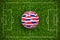 Composite image of football in costa rica colours