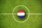 Composite image of football in holland colours