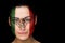 Composite image of mexico football fan in face paint