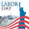 Composite image of poster of labor day text