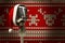 Composite image of retro microphone with santa hat