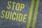 Composite image of stop suicide