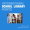 Composite of international school library month text and diverse teen students reading books