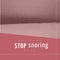 Composite of national stop snoring week text over close-up of bed, copy space