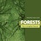 Composite of protecting our forests for a brighter future text over idyllic view of trees in forest