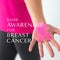 Composite of raise awareness for breast cancer text over hand of caucasian woman with pink ribbon
