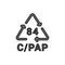 Composites recycling code C PAP 84 line icon. Consumption code.