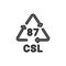 Composites recycling code CSL 87 line icon. Consumption code.