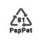 Composites recycling code PapPet 81 line icon. Consumption code.