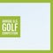 Composition of annual us golf competition text and copy space on light blue background