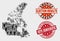 Composition of Ballot Canada V2 Map and Grunge Vote Democratic Stamp