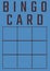 Composition of bingo card text with score chart on blue background