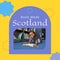 Composition of book week scotland text with biracial girl reading book