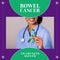 Composition of bowel cancer awareness month text over biracial female doctor with cancer ribbon