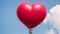 A Composition Of A Captivating Heart Shaped Balloon Flying In The Sky AI Generative
